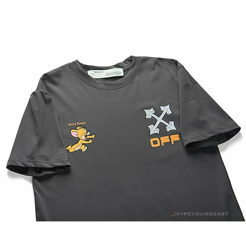 OFF-WHITE Jerry Move Faster Tee Shirt ‘GREY’