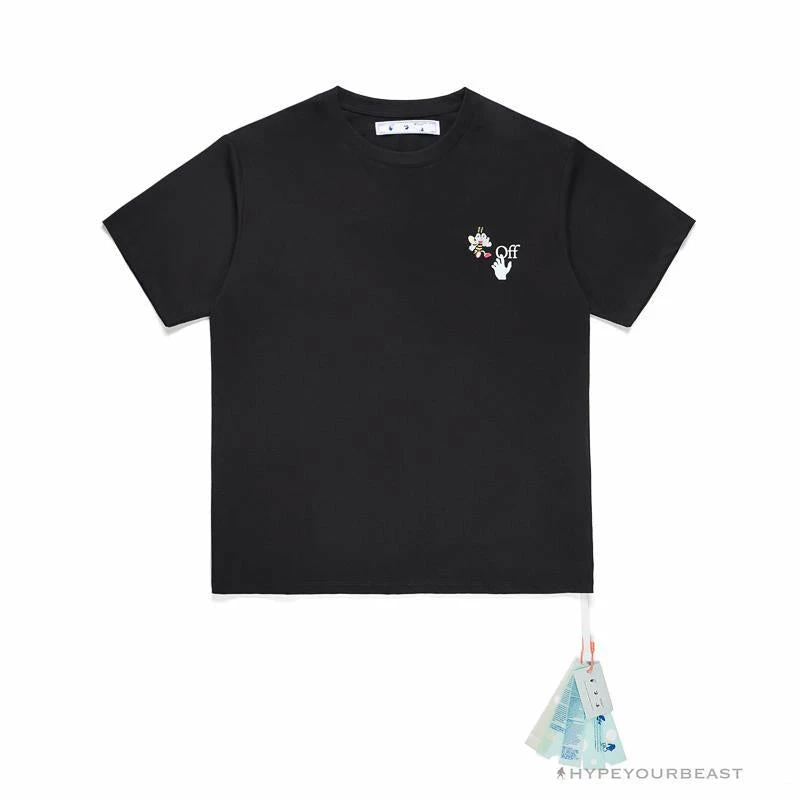 OFF-WHITE Takashi Murakami Sunflower Tee Shirt ‘BLACK’ T-Shirts