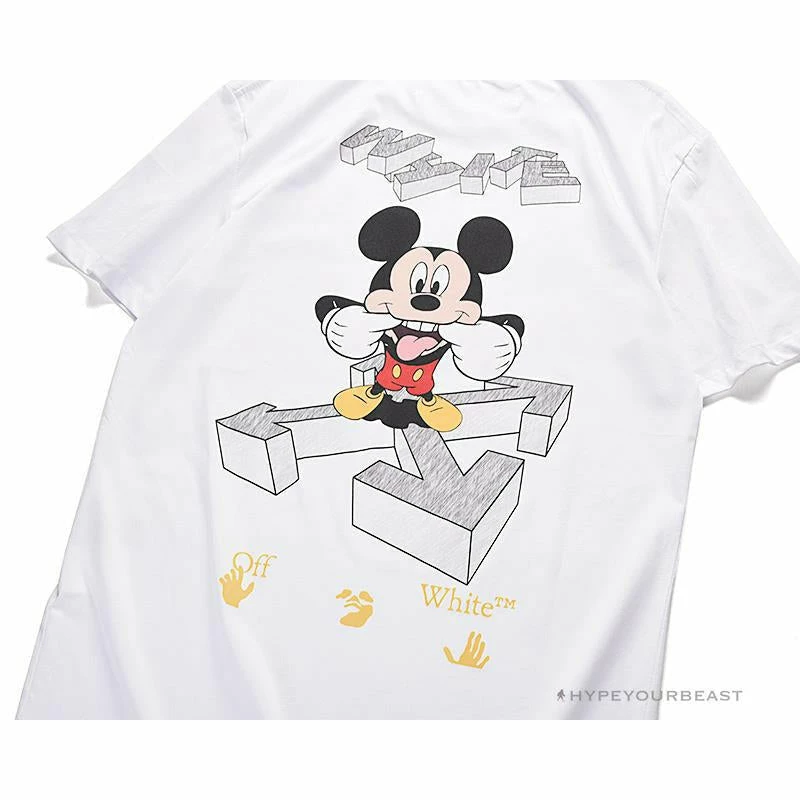 off-white mickey bluff F**e tee shirt ‘white’