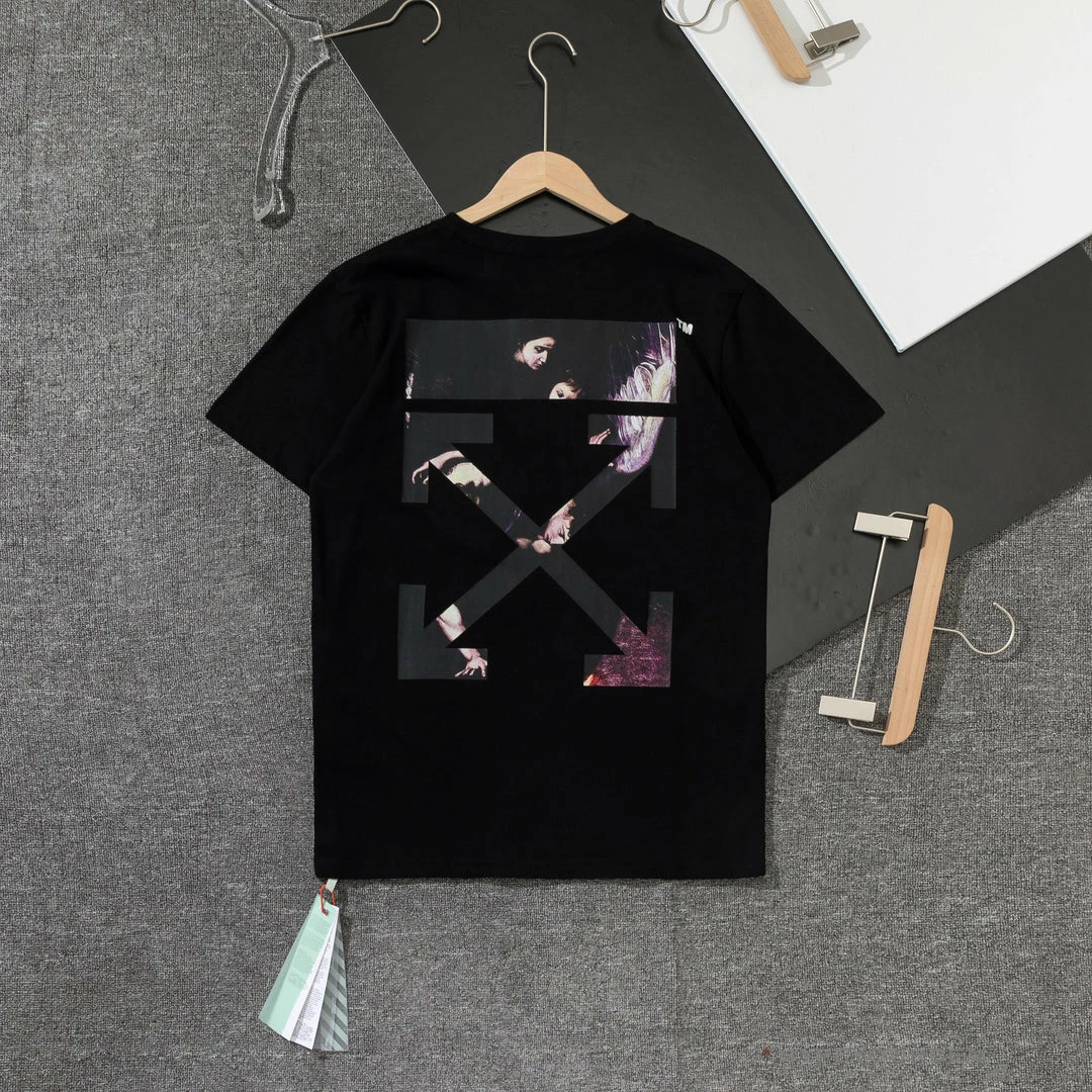 T-Shirts OFF-WHITE Mary Religious Oil Painting Tee Shirt ‘BLACK’