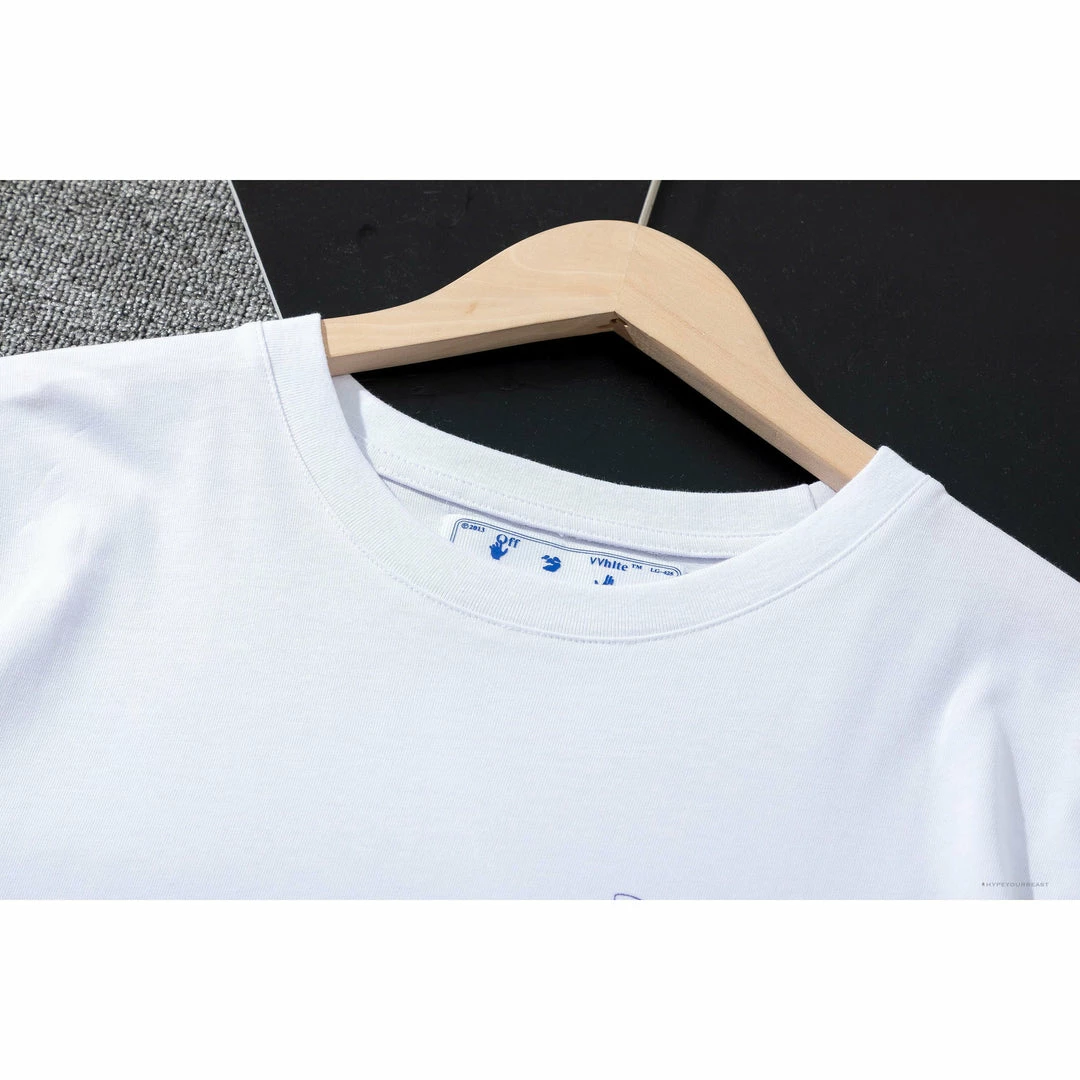 T-Shirts OFF-WHITE Ballpoint Pen Depicting Pattern Tee Shirt ‘WHITE’