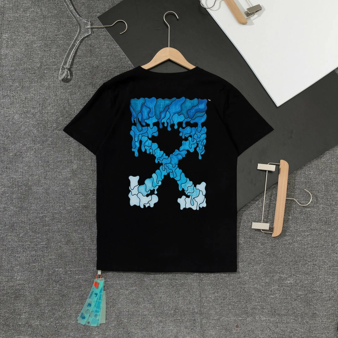 T-Shirts OFF-WHITE Sea Blue Cross Arrow Tee Shirt ‘BLACK’