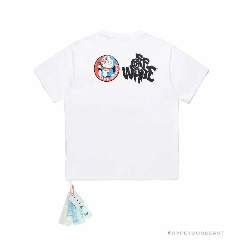 OFF-WHITE Graffiti Letter Doraemon Tee Shirt ‘WHITE’