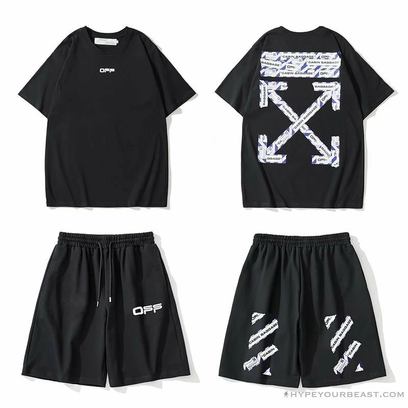 OFF-WHITE Cabin Cabbage Shorts ‘BLACK’ Pants