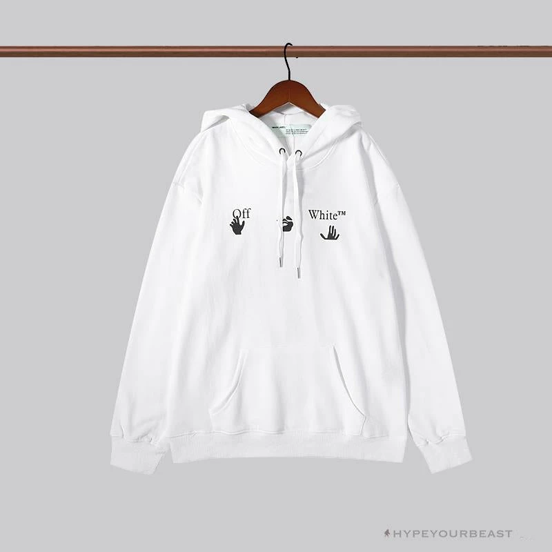 OFF-WHITE Green Arrow Hoodie ‘WHITE’