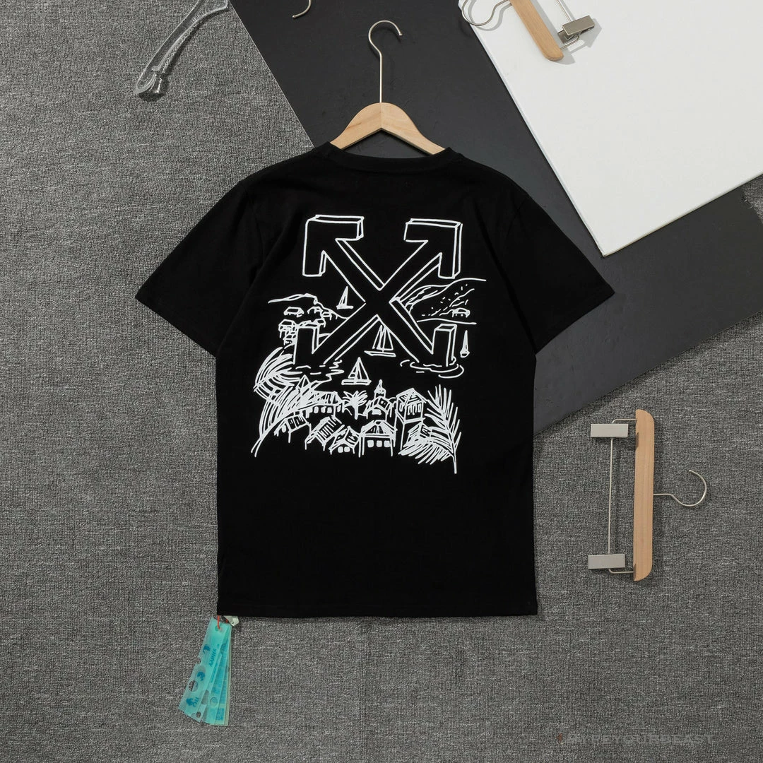 T-Shirts OFF-WHITE Tropical Landscape Tee Shirt ‘BLACK’