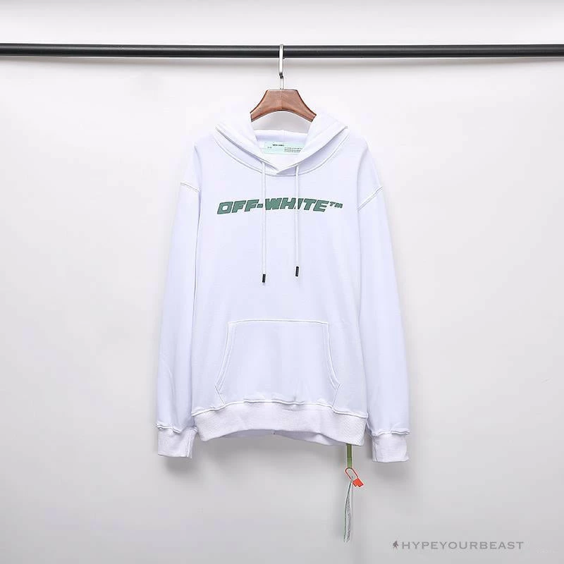 OFF-WHITE Hand-Painted Utility Pole Worker Hoodie ‘WHITE’