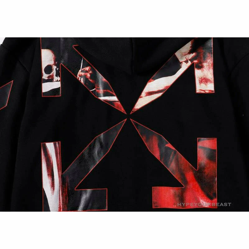 OFF-WHITE Skull And Writing Hoodie ‘BLACK’ Hoodies & Jackets