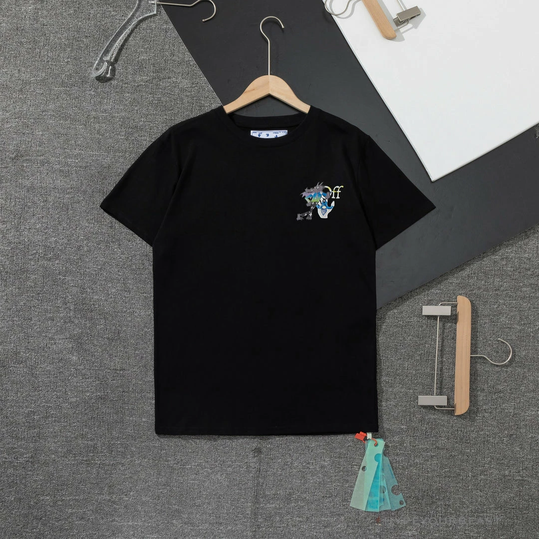 OFF-WHITE LV Pattern Cartoon Series Tee Shirt ‘BLACK’