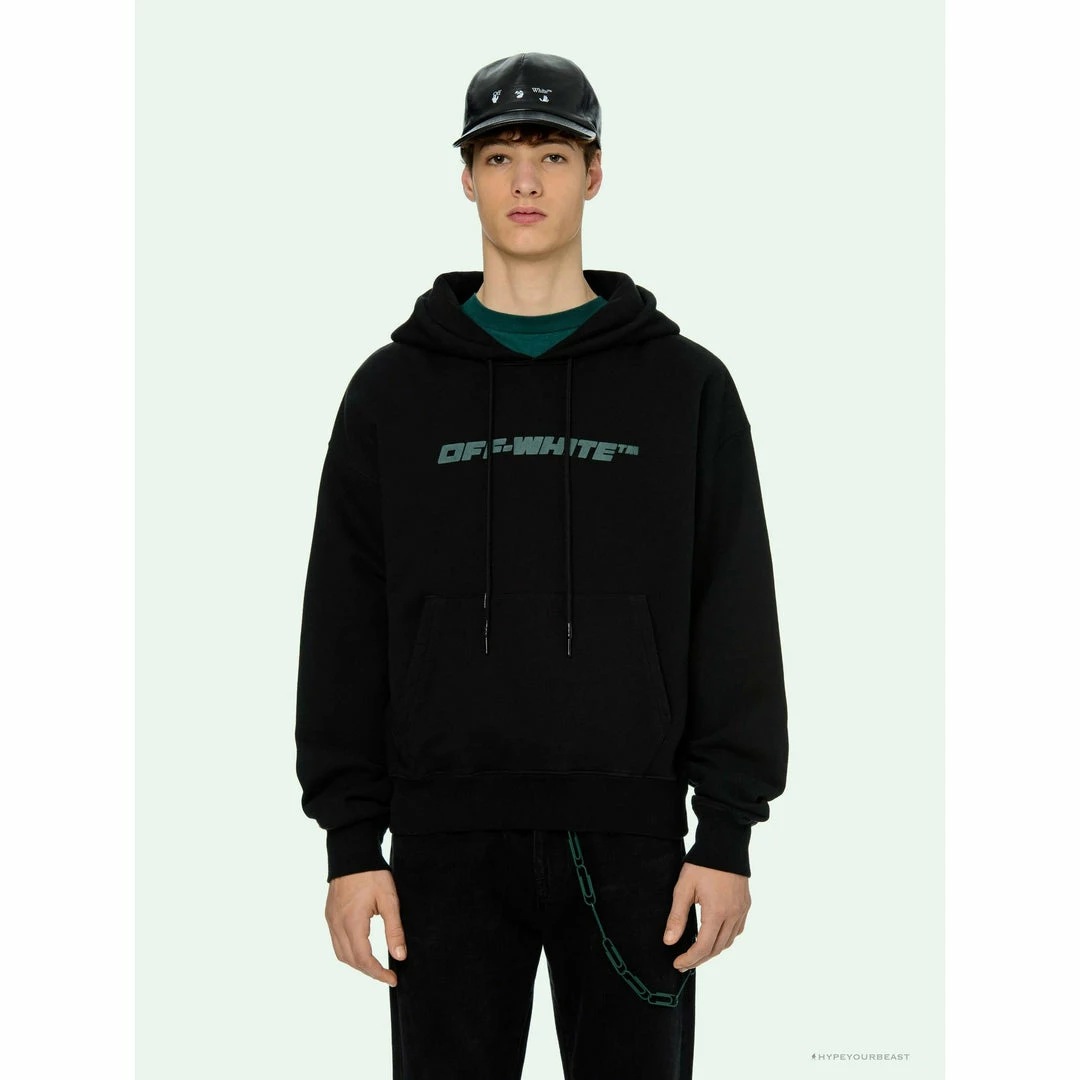 Hoodies & Jackets OFF-WHITE Hand-Painted Utility Pole Worker Hoodie ‘BLACK’