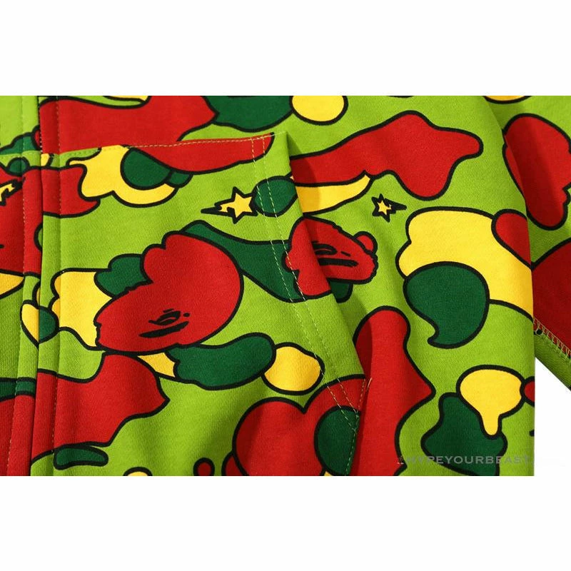 BAPE Shark Head STA Star Camouflage Hoodie ‘GREEN’