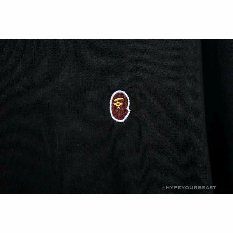 Clothes BAPE Classic Ape Head Embroidered Long Sleeve Shirt ‘BLACK’