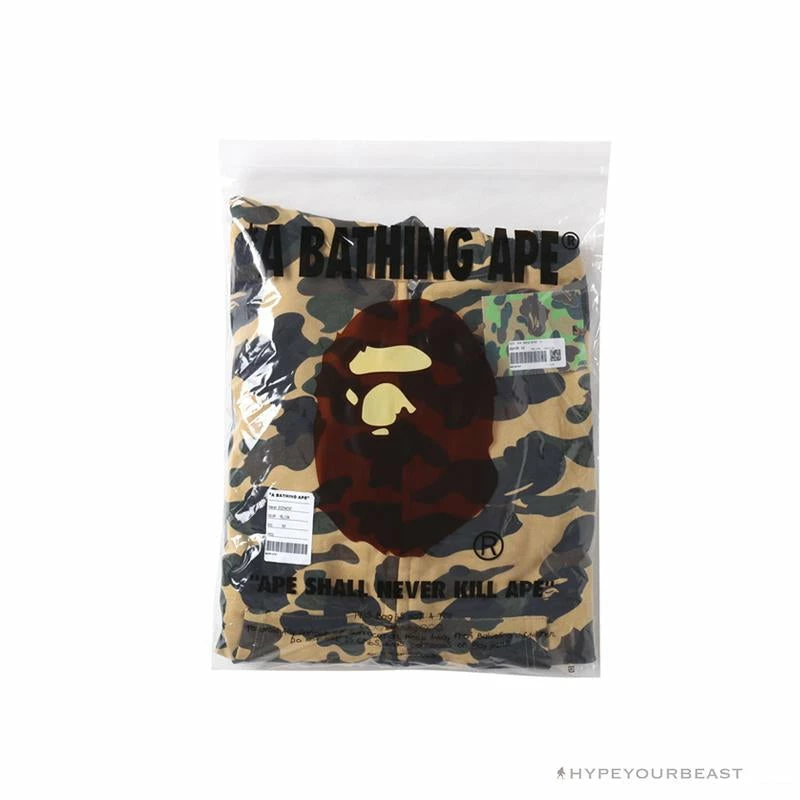 Clothes BAPE Camo Hoodie Shark Head ‘YELLOW’