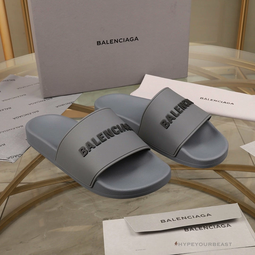 hypeyourbeast Ba*len*cia*ga slides bcg slides grey