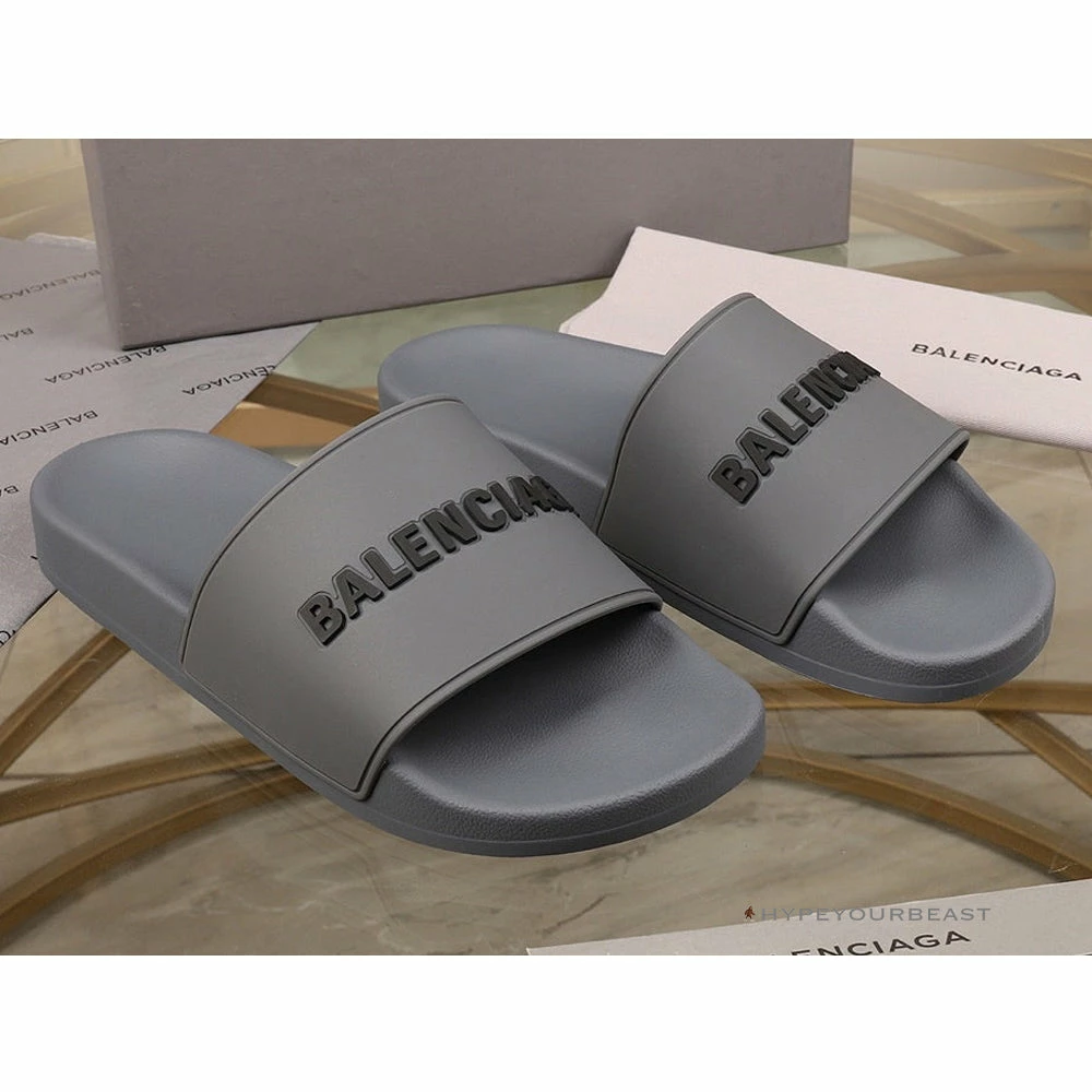 hypeyourbeast Ba*len*cia*ga slides bcg slides grey