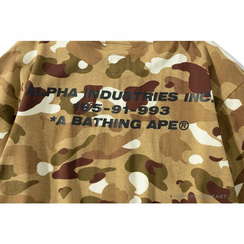 Clothes BAPE Military Style Desert Camouflage Tee Shirt ‘YELLOW’