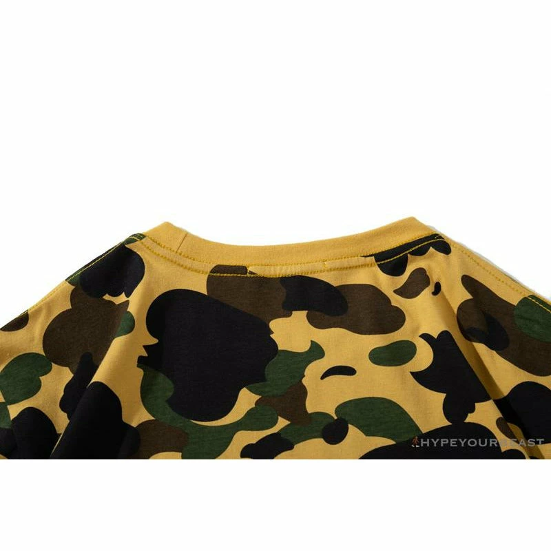 Clothes BAPE KIDS Elbow Hug Gorilla Camouflage Tee Shirt ‘YELLOW’