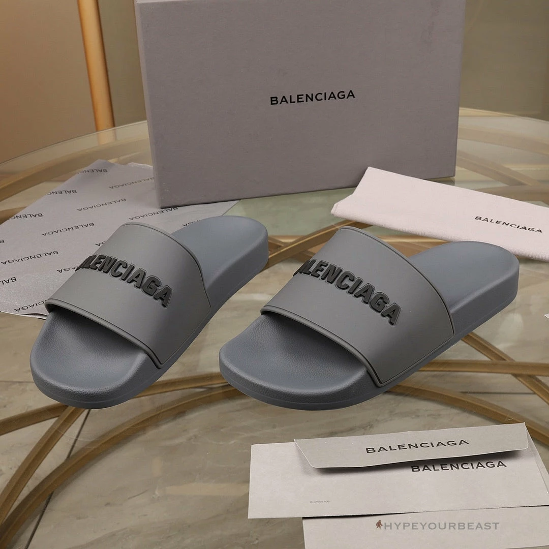 hypeyourbeast Ba*len*cia*ga slides bcg slides grey
