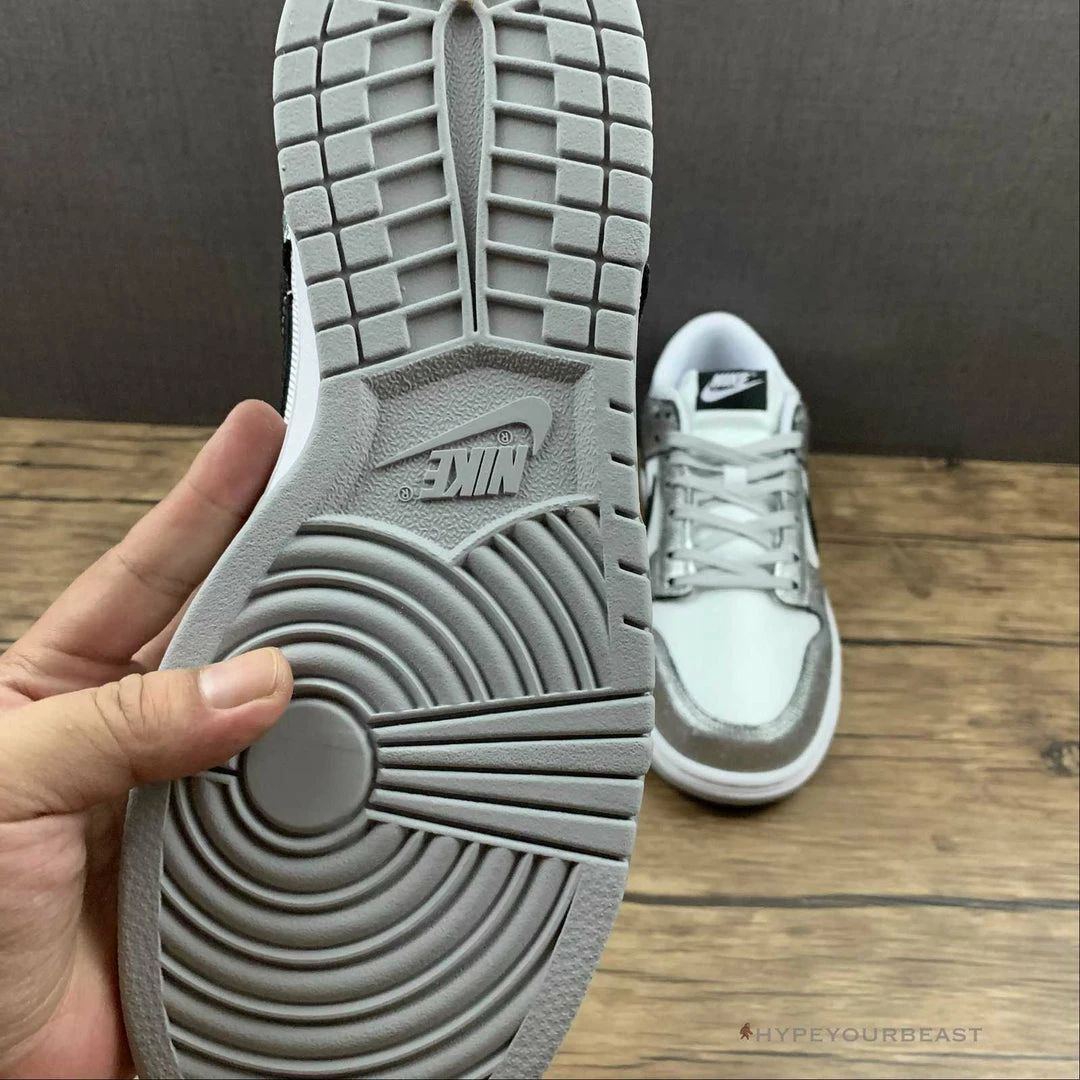 HypeYourBeast Nike Dunk Low Cracked Leather Silver