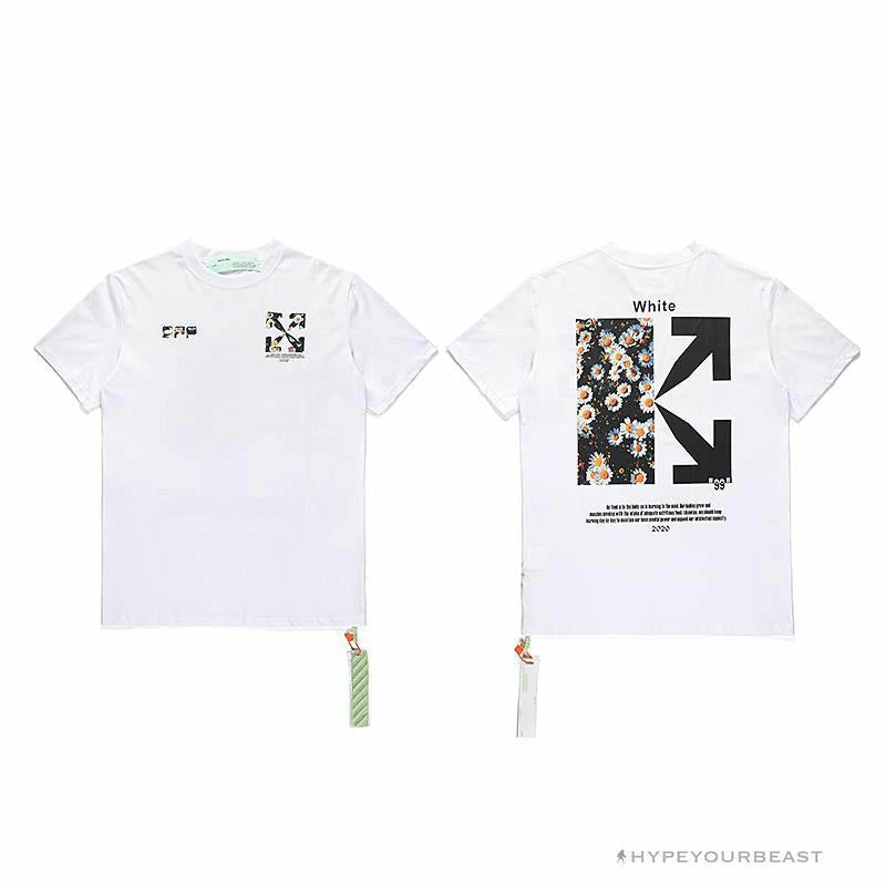 T-Shirts OFF-WHITE Daisy Graffiti Arrow Conley Tee Shirt ‘WHITE’