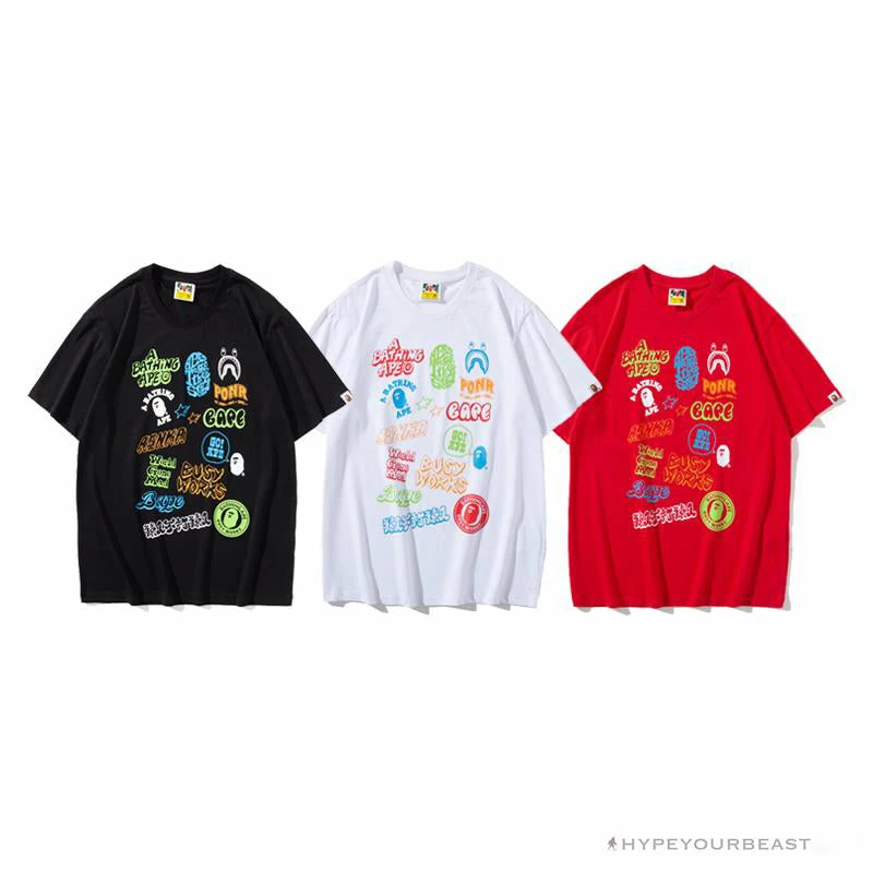 BAPE Street Graffiti Tee Shirt ‘WHITE’