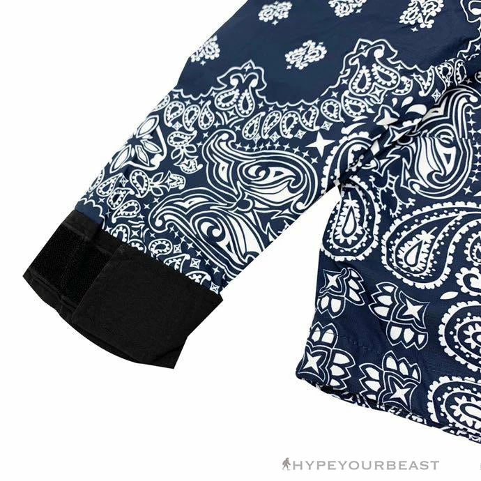 hypeyourbeast S*p*e x t*f bandana jacket blue hoodies & jackets
