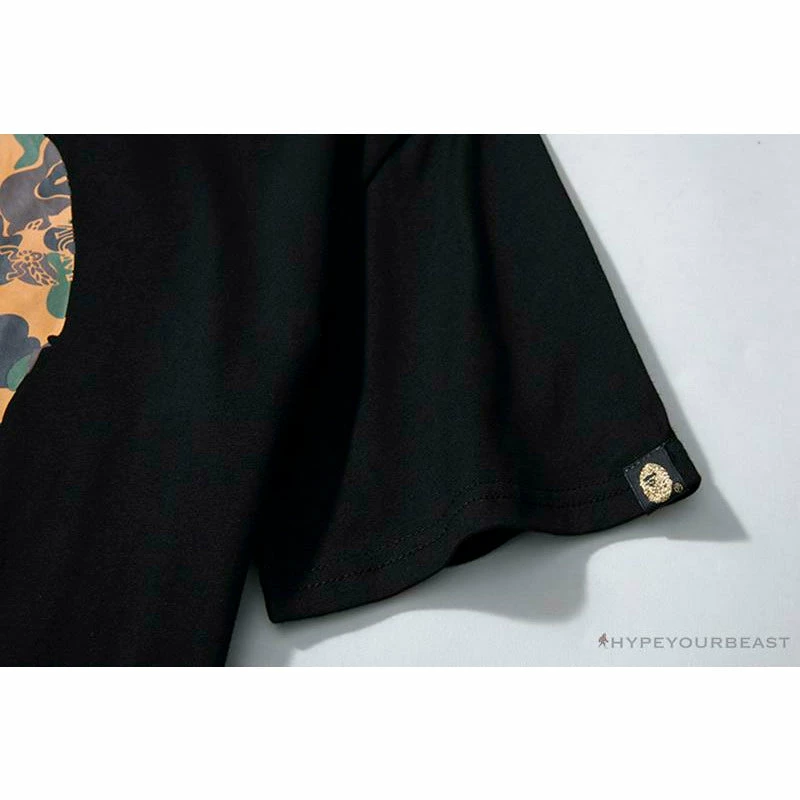 BAPE X MCM Camouflage Ape Head Tee Shirt ‘BLACK’