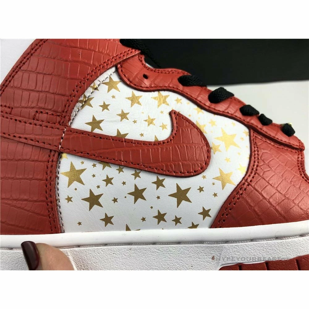 nike dunk high x S*p*e red
