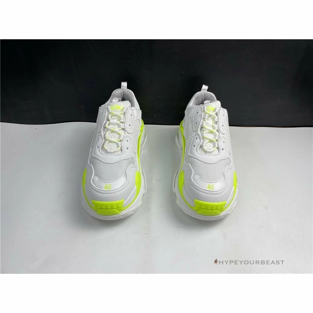 hypeyourbeast bcg triple s white neon yellow Ba*len*cia*ga triple s