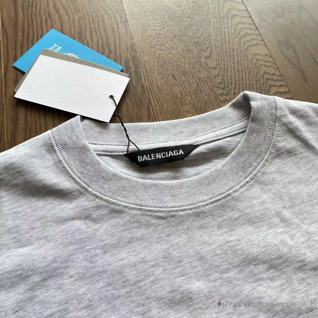 bcg S*pport word food programme tee shirt grey