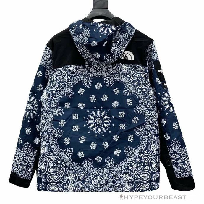 hypeyourbeast S*p*e x t*f bandana jacket blue hoodies & jackets