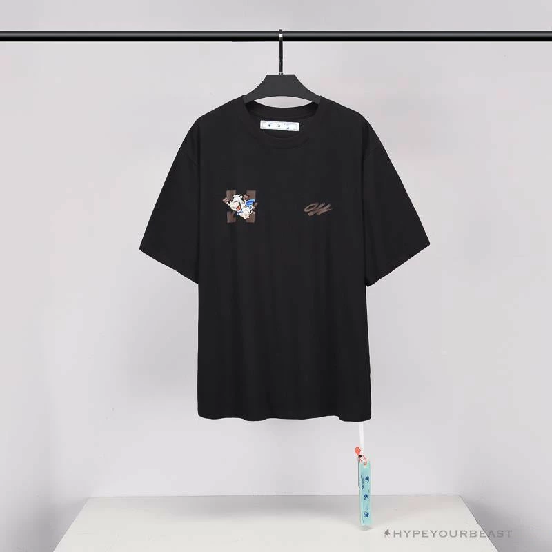 OFF-WHITE Arrow Flying Cow Tee Shirt ‘BLACK’ T-Shirts