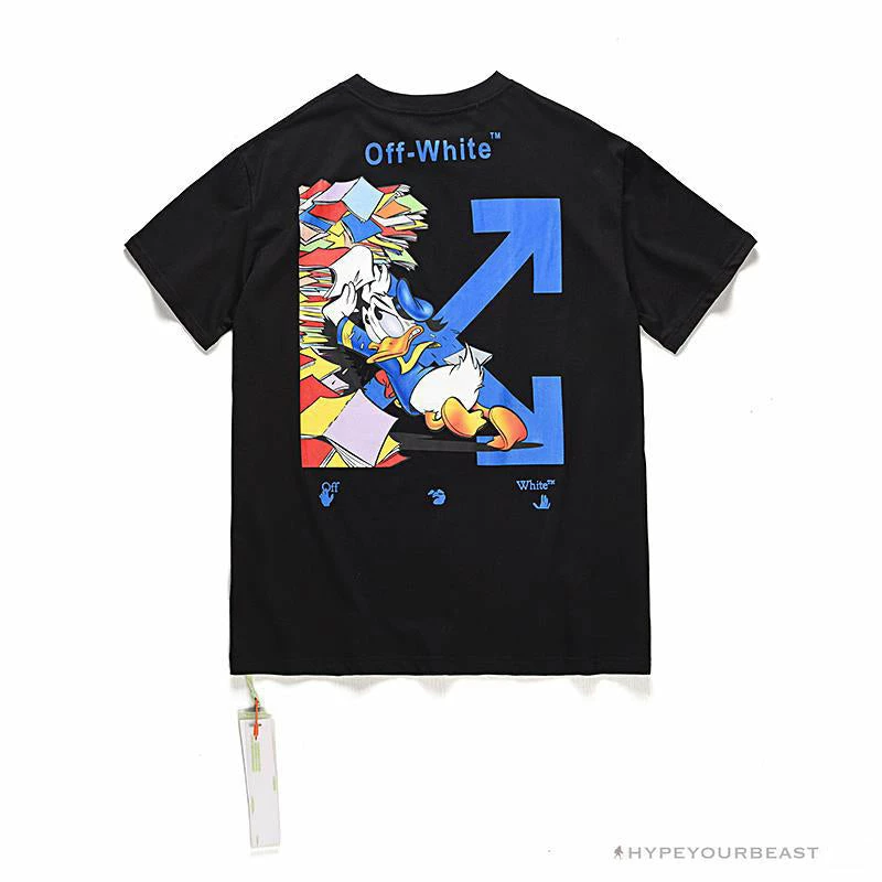 OFF-WHITE Summer Donald Duck Print Tee Shirt ‘BLACK’