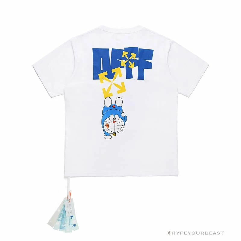 OFF-WHITE Doraemon Stereo Arrow Tee Shirt WHITE T-Shirts