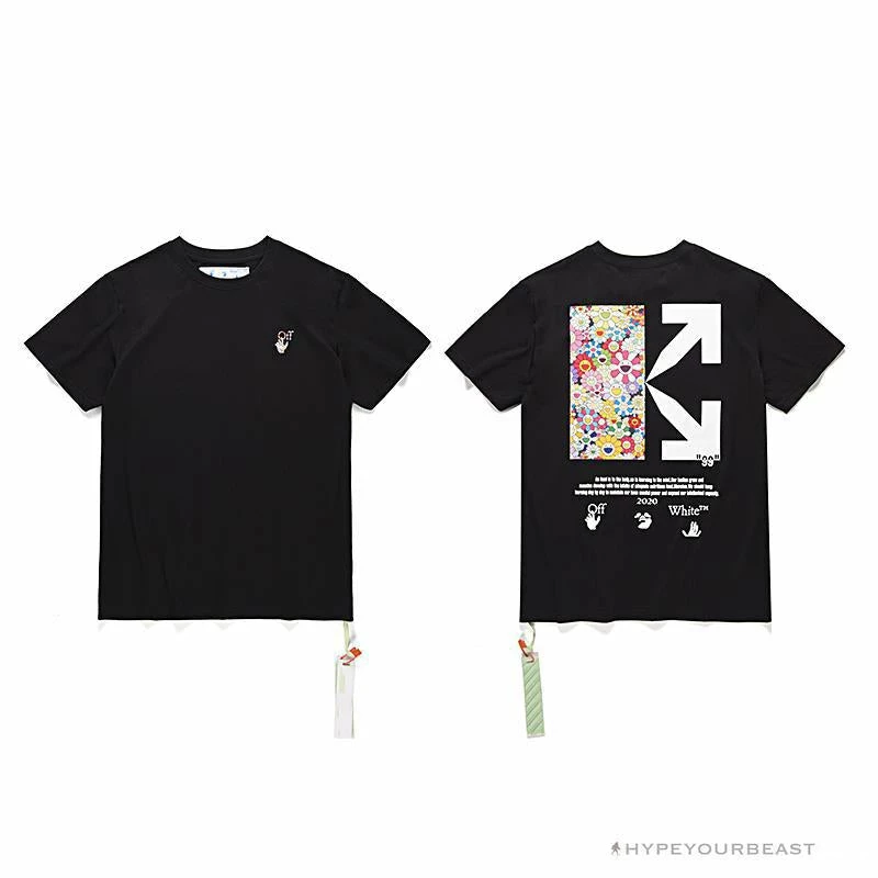 OFF-WHITE Takashi Murakami Chrysanthemum Tee Shirt ‘BLACK’ T-Shirts