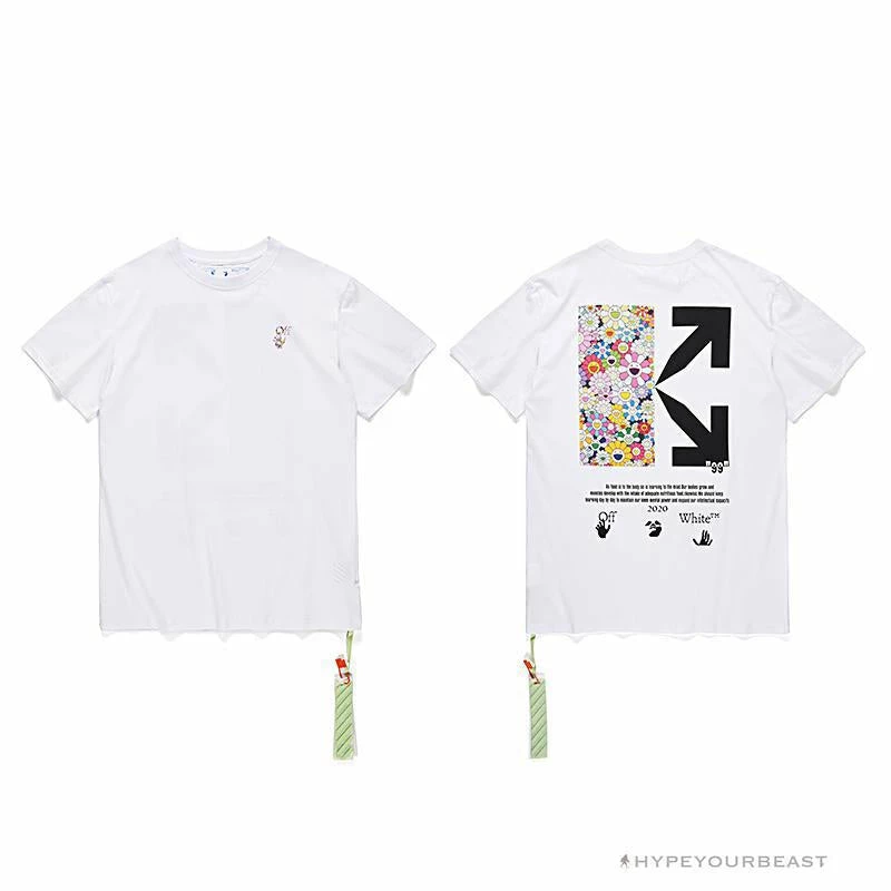 OFF-WHITE Takashi Murakami Chrysanthemum Tee Shirt ‘WHITE’ T-Shirts