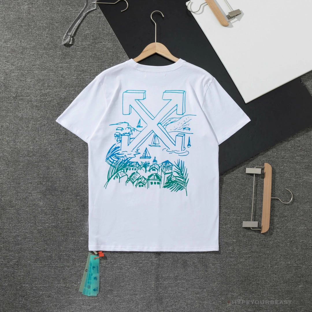 OFF-WHITE Tropical Landscape Tee Shirt ‘WHITE’ T-Shirts