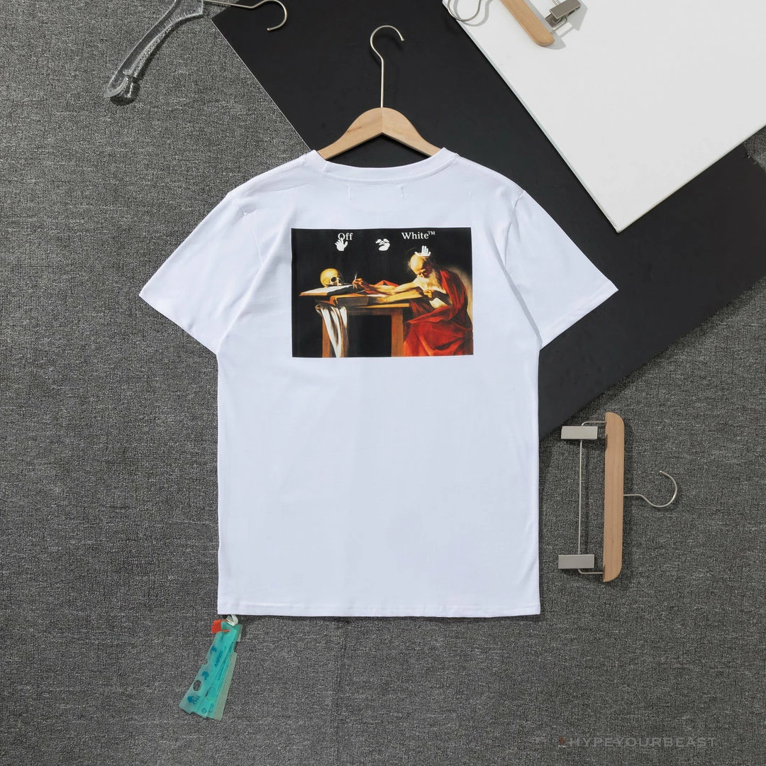 T-Shirts OFF-WHITE Skull And Writing Tee Shirt ‘WHITE’