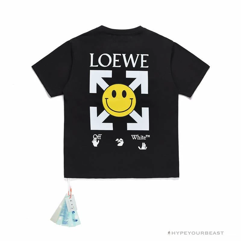 OFF-WHITE X LOEW X SMILEY Tee Shirt ‘BLACK’ T-Shirts