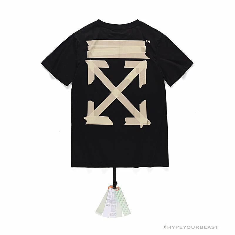OFF-WHITE Explosive Strip Basic Arrow Tee Shirt ‘BLACK’