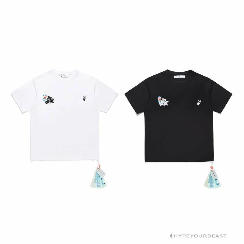 OFF-WHITE Graffiti Letter Doraemon Tee Shirt ‘WHITE’