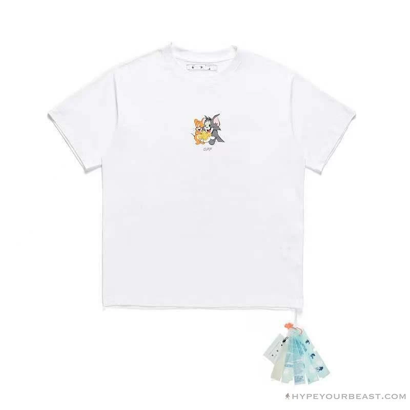 OFF-WHITE Cat And Mouse Tee Shirt ‘WHITE’ T-Shirts