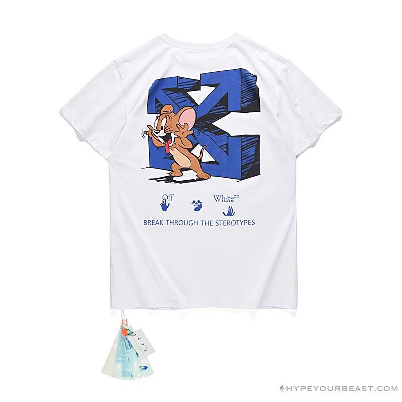OFF-WHITE Classic Animated Tom And Jerry Arrow Tee Shirt ‘WHITE’ T-Shirts