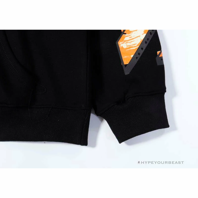 OFF-WHITE Pink Orange Arrow Hoodie ‘BLACK’ Hoodies & Jackets