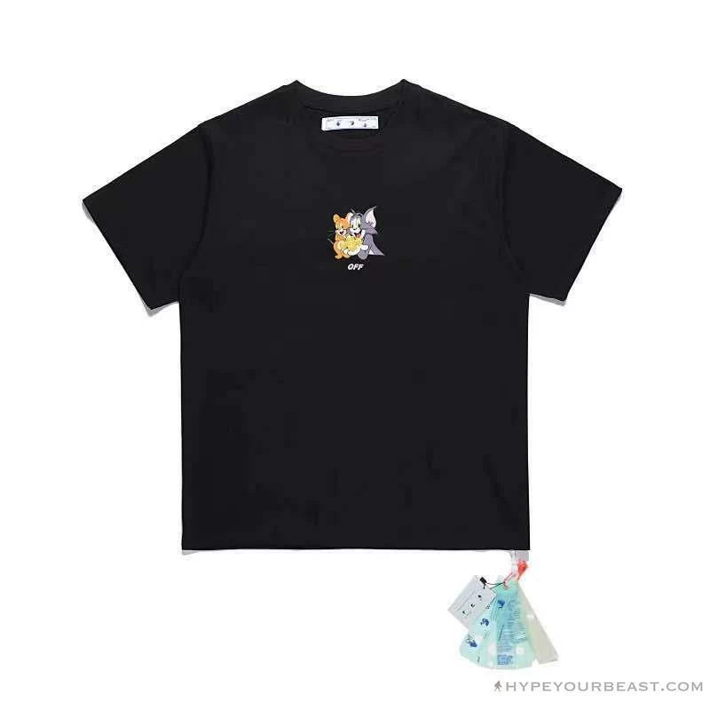 T-Shirts OFF-WHITE Cat And Mouse Tee Shirt ‘BLACK’