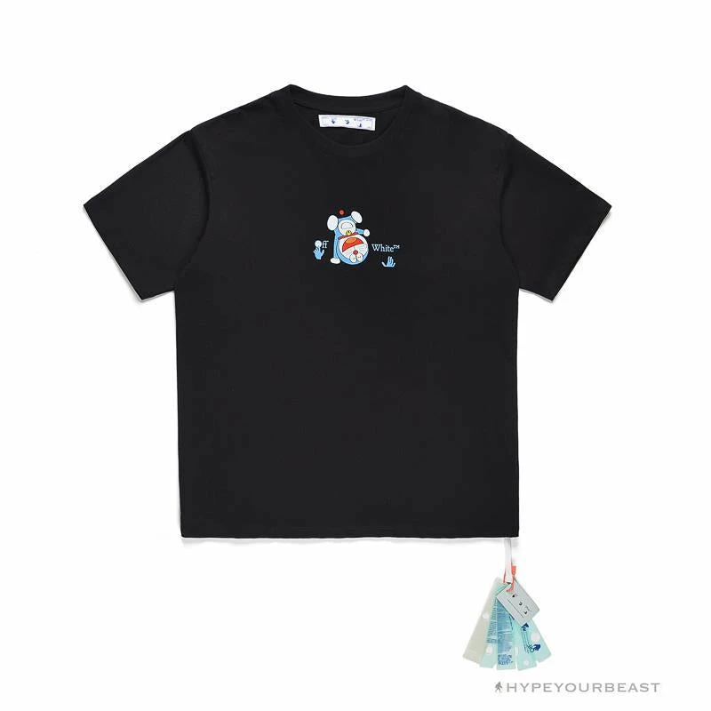 OFF-WHITE Spoof Doraemon Arrow Tee Shirt ‘BLACK’ T-Shirts