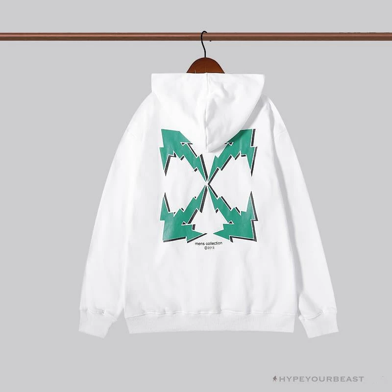 OFF-WHITE Green Arrow Hoodie ‘WHITE’