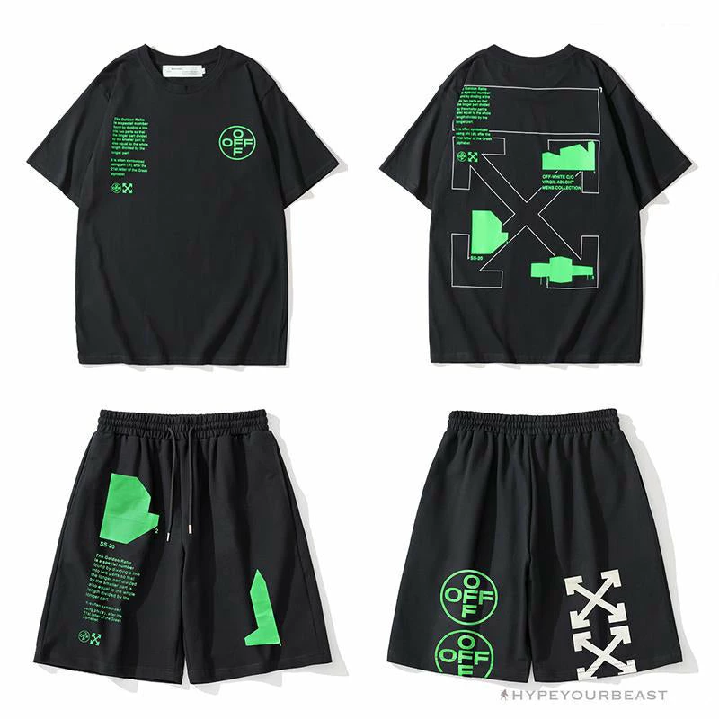 OFF-WHITE Golden Ratio Shorts ‘BLACK’ Pants