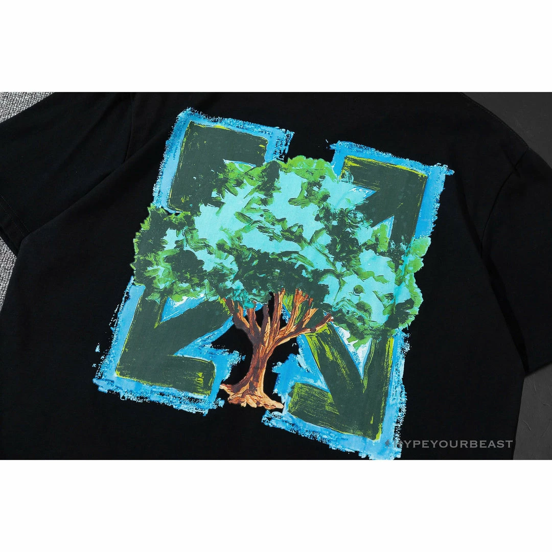 T-Shirts OFF-WHITE Big Tree HD Pattern Tee Shirt ‘BLACK’