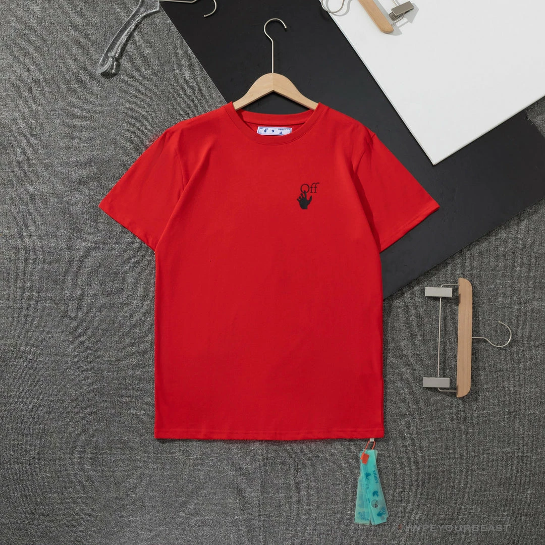 OFF-WHITE Spray Paint Arrow Tee Shirt ‘RED’